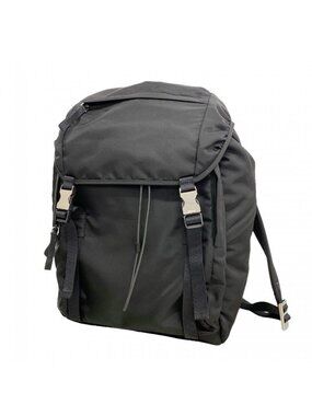 Prada Backpack Tessuto Nylon Black Silver